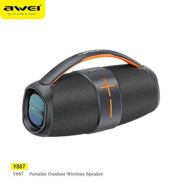 Awei Y887 Portable Bluetooth 5.3 Outdoor Speaker with Balanced Bass