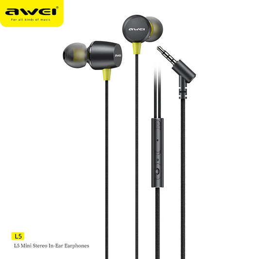 Awei L5 Sports In-ear Earphones With Mic