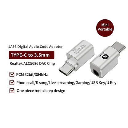 JCALLY JA56 TYPE C MALE TO 3.5MM DAC DONGLE