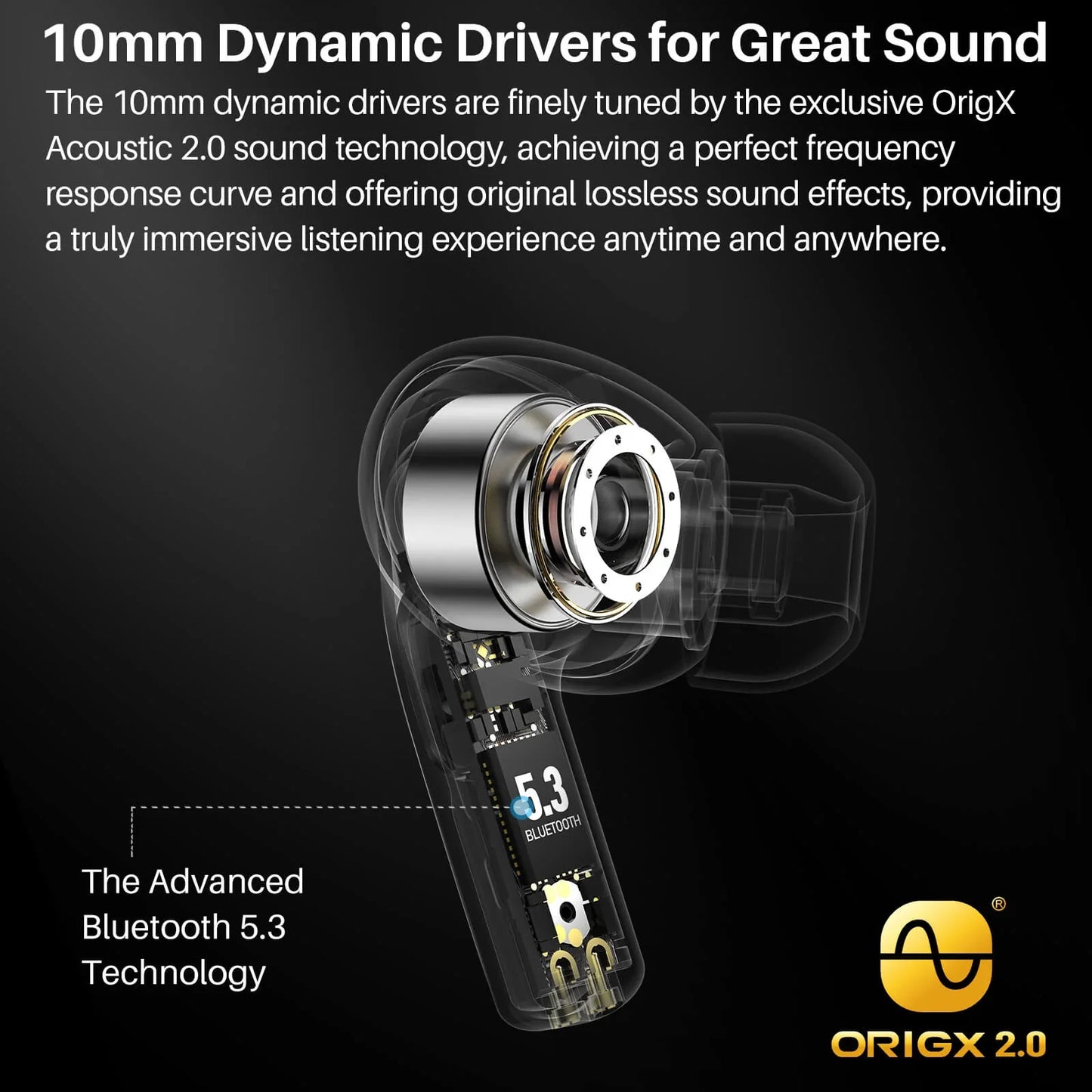 TOZO Tonal Pods Wireless Earbuds Bluetooth Headphones Success