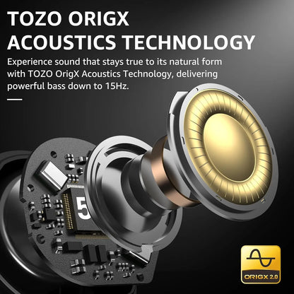 TOZO AeroSound Hybrid Active Noise Cancelling Wireless Earbuds