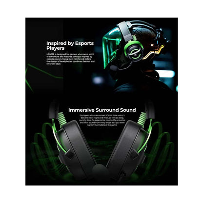 Havit Gamenote H2002E Wired Black & Green Gaming Headphone