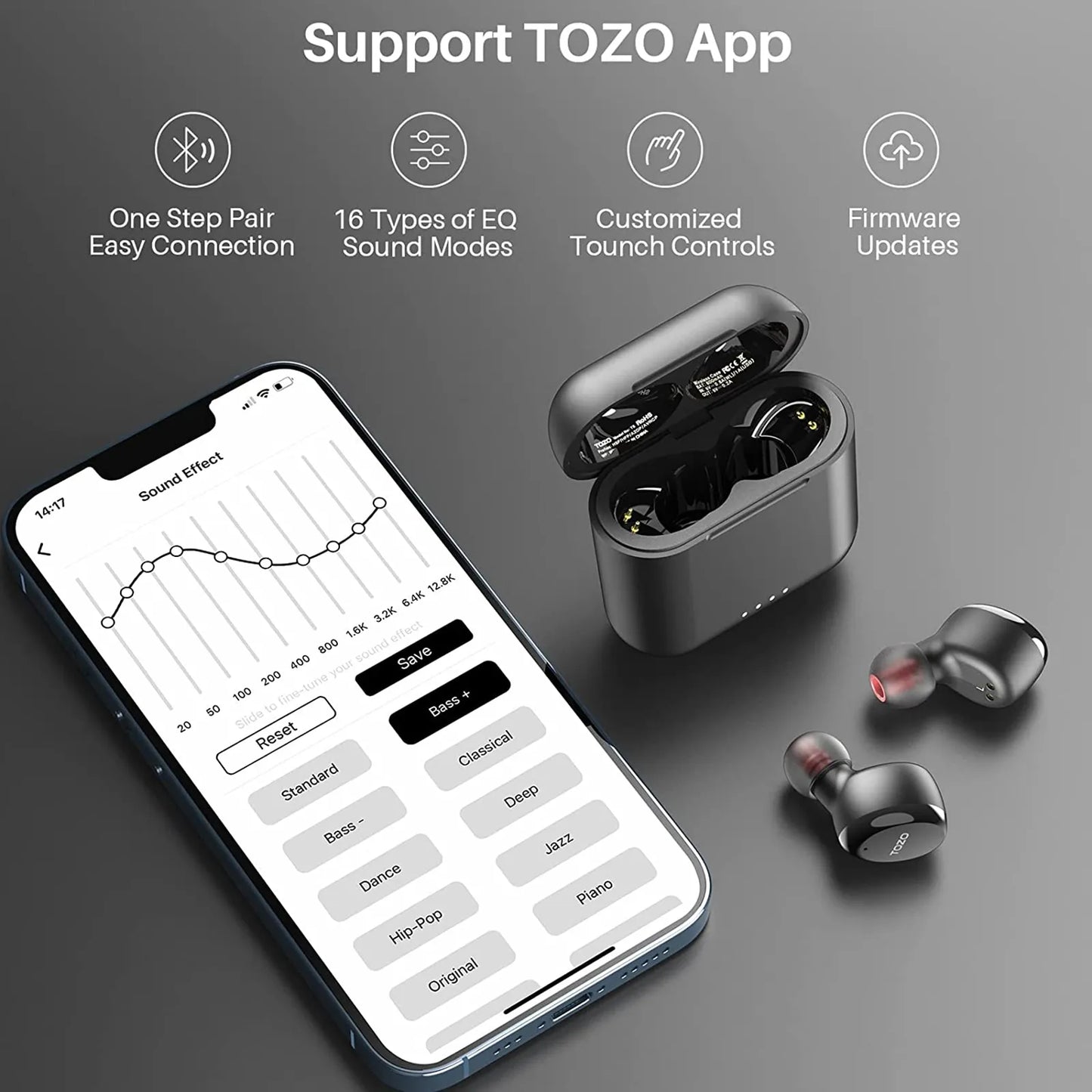 TOZO T6S True Wireless Earbuds IPX8 Waterproof