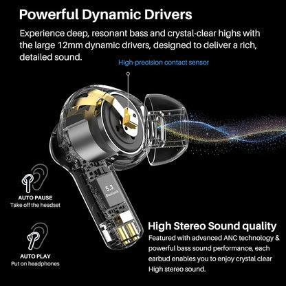 TOZO AeroSound2 Hybrid Active Noise Cancelling Wireless Earbuds