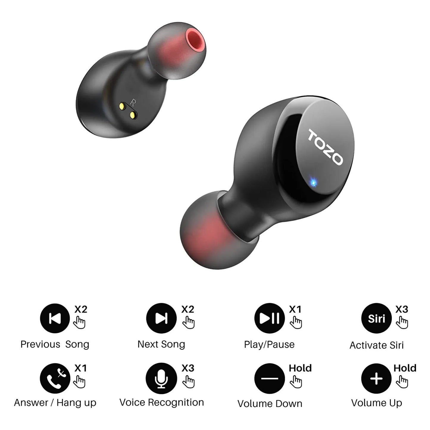 TOZO T6S True Wireless Earbuds IPX8 Waterproof